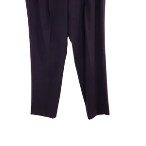 Babaton Dark Navy Blue Pull On Mid Rise Satin Lounge Parker Palazzo Pants Size 6 thumbnail 4