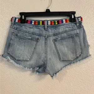 FREE PEOPLE Elliot Boho Embroidered Denim Shorts thumbnail 4