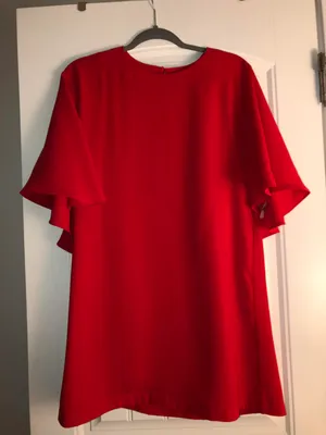 Sugar and L!ps Red Cocktail Cape Dress thumbnail 2