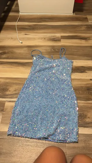 Lucy in the Sky Dress Sequin Blue thumbnail 4