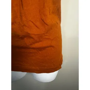 J.Crew Womens Ruffle Front Tank Top‎ Burnt Orange Rust Cotton Y2K Scoop Neck S thumbnail 4