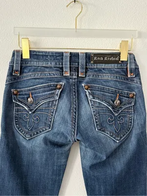 Rock Revival Gwen Boot Cut Dark Wash Jeans 28 thumbnail 4