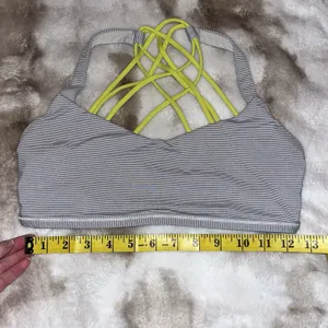 TWO Lululemon Sports Bras Women’s 8 Energy Stripes Athletic Yoga Crossback EUC thumbnail 7