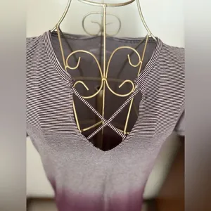 American Eagle Outfitters Crisscross V-Neck Ombre Stripe Tee Size XS thumbnail 5