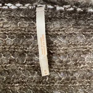 Free People Rosie Lee Poncho‎ Medium Brown Open Knit Ruffle Hem Boho Oversized thumbnail 4