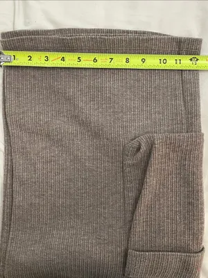 Halara Ribbed Mid Rise Drawstring Pockets Wide Leg Cargo Pants Medium Taupe thumbnail 8