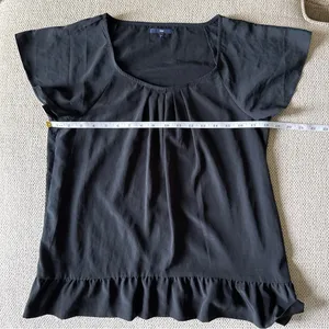 Gap Womens Black Short Sleeve Blouse Size M thumbnail 8