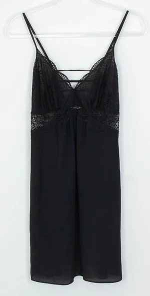 INC International Concepts Lace Babydoll Slip Dress Size M Black‎ Intimate Sexy thumbnail 1