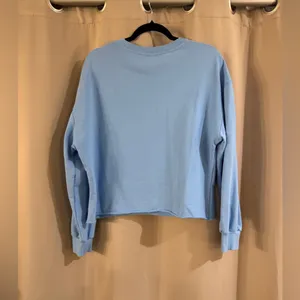Reflex Light Blue Crewneck Sweatshirt with Logo Tag thumbnail 2