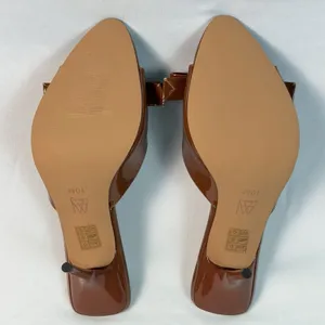 AAJ By Aminah Size-10M Womens Giselle Tan Bow Mule Dress Sandals‎ thumbnail 5