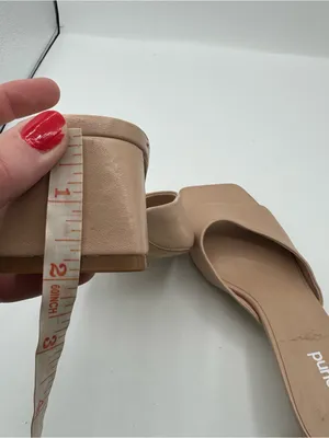 Abound‎ Erica Tan Cream Block Heel Square Toe Slide Sandals size 8.5 90’s vibe thumbnail 8