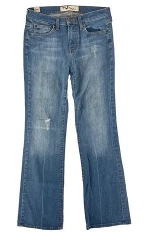 Manhattan Blues‎ Tribeca Distressed Denim Bootcut Jean Blue Size 8 thumbnail 1