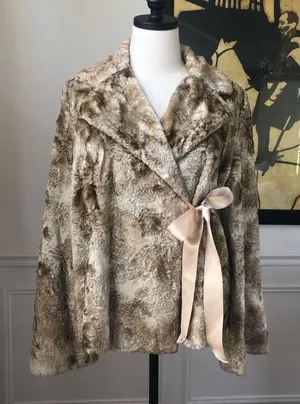 Tara Jarmon Manteau Money Faux Fur Honey 40 8 thumbnail 1