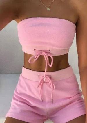Tiger Mist Pink Crop Top thumbnail 2