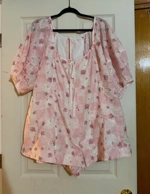 Peach Love Floral Romper thumbnail 1