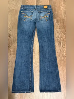 BKE Dark Blue Bootcut Jeans with Contrast Stitching thumbnail 7
