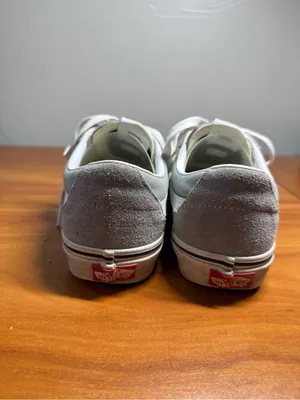 Vans Sk8‎ Low "Drizzle" Suede Sneaker Low Top Grey White Leather Skate W9 thumbnail 4