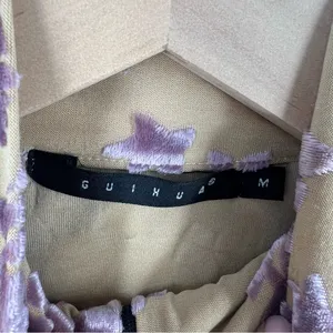 GUIHUA Floral Burnout Velvet Half Zip Mock Neck‎ Sleeveless Top Fairy Feminine thumbnail 8