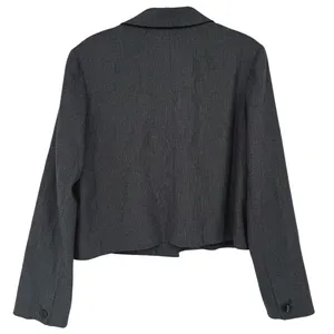 NWT Madewell Women's Sutter Crop Blazer Jacket Grey Italian Fabric NM509 Size XL thumbnail 6