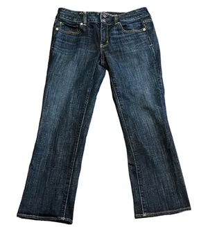 American Eagle AEO Size 8 Artist Crop Denim Jeans thumbnail 1