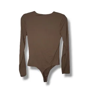 Nuuds‎ Womens Long Sleeve Thong Bodysuit Brown Size Medium thumbnail 3