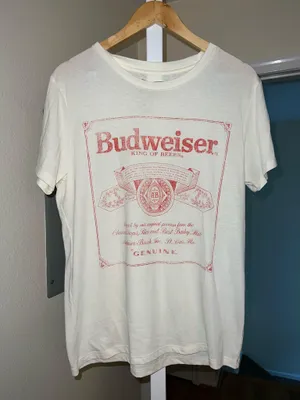 Budweiser Logo Tee in Classic White thumbnail 1