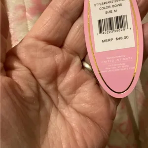 Spoiled Angel Pink and White Fleece Robe thumbnail 4