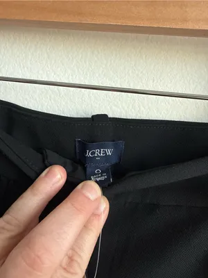 J.Crew Refined Pintuck Pants Black Tailored Trousers NWT Size 0 thumbnail 8