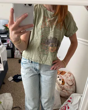 Tour Graphic Tee Green Size M thumbnail 1