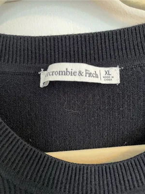 Abercrombie & Fitch Black Ribbed Crewneck Bodysuit Sweater XL A&f thumbnail 2