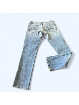 Vintage Y2K Seven For All Mankind Low Rise Bootcut Jeans 27 Waist 💙 thumbnail 4
