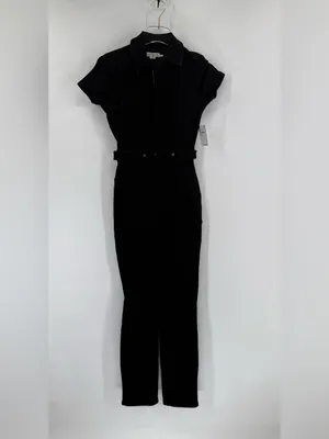 Good‎ American Black Good American Denim Jumpsuit size xs NWT thumbnail 5
