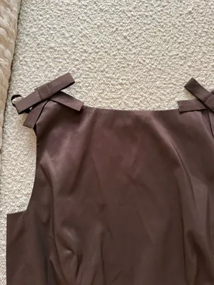 Gianni Bini Brown open back high neck mini dress thumbnail 7
