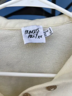 Princess Polly Cream Cropped Sweatshirt thumbnail 3