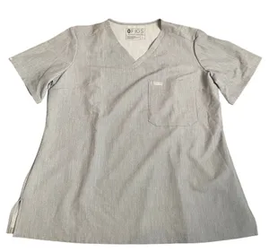 FIGS Technical Collection Heather Grey Casma V-Neck Scrub‎ Top FW1000 Womens L thumbnail 1