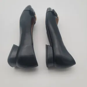 C.Paravano Flats Women Shoes US 7.5 EUR 38 Black Square Toe Metal Buckles Ballet thumbnail 13