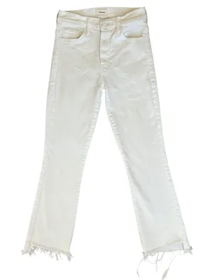 Mother Denim Women’s The Insider Crop Step Fray Jeans Fairest of Them All Sz 26 thumbnail 2