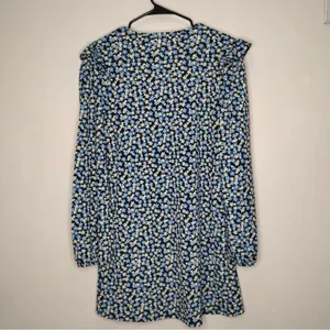 Primark Cares‎ Black Floral Long Sleeve Mini Dress - Size M thumbnail 3