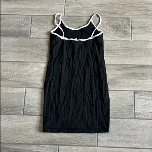 Rosio Black Mini Dress with White Trim Size L thumbnail 4