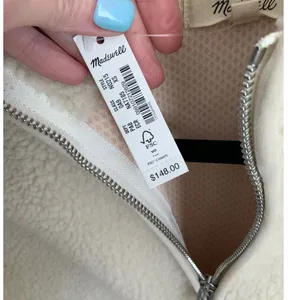 Madewell Faux Shearling Half-Zip Pullover NWT‎ size xsmall thumbnail 8