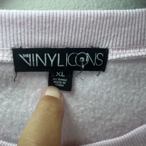 Vinyl Icons Big Bow Graphic Sweatshirt Pink Fleece Glittery Bow Chic Feminine XL thumbnail 9