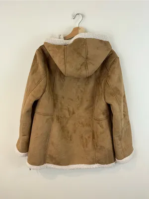 Koolaburra by UGG Hooded Shearling Jacket Tan Brown Size XL NWT thumbnail 12