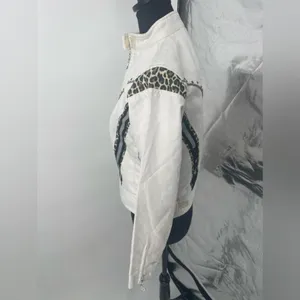 biker USA DESIGN JAGUAR PRINT size‎ s White Size 4 thumbnail 4