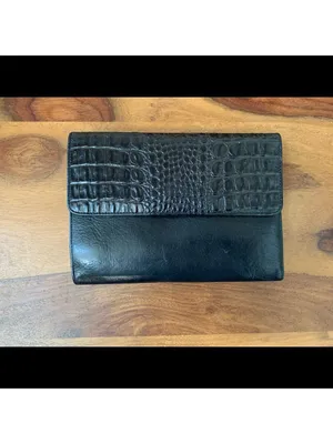 Brighton Black Leather Clutch Handbag thumbnail 2