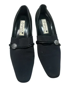 Brighton Quincy Vintage Black Women's Low Heel Slip-On Pumps thumbnail 2