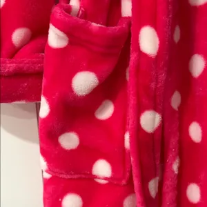 Cynthia Rowley women’s size small 100% Polyester pink polka dot robe Size L thumbnail 4