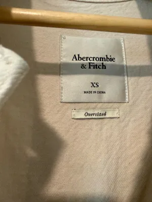 Abercrombie Oversized light pink denim jacket thumbnail 2