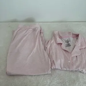 Roudelain Women's Notched-Collar Cropped Pajama Set size M thumbnail 2
