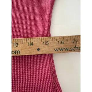 Pilcro Anthropologie Thermal Shirt Size L Pink Waffle Knit V-Neck thumbnail 6