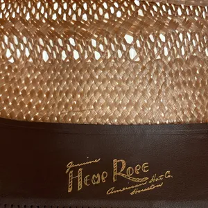 AMERICAN HAT CO. Houston Genuine Hemp Rope Hat Western Cowboy Size 7 1/8 thumbnail 4